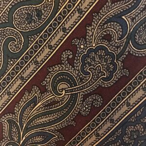 Vintage Robert Talbott [Powers & Goode] Paisley Striped Silk Tie * 57” long x 3”